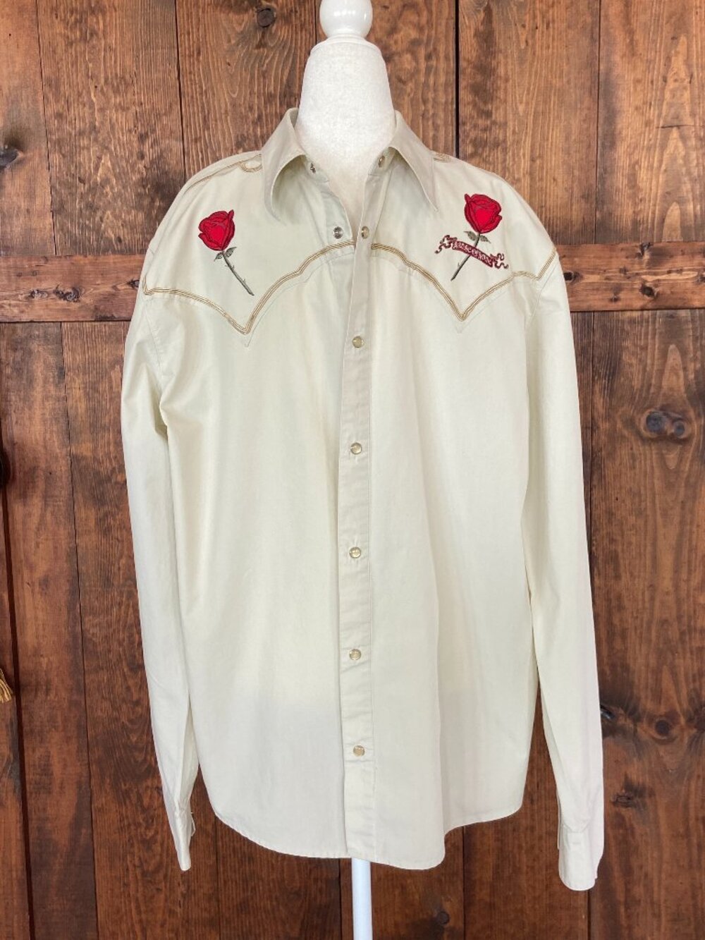 Haus of Howe Men's Pearl Snap Western Rodeo Shirt SZ M